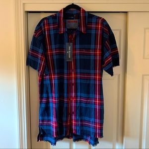 True Religion Men’s Loose Fit Plaid Shirt. Size L
